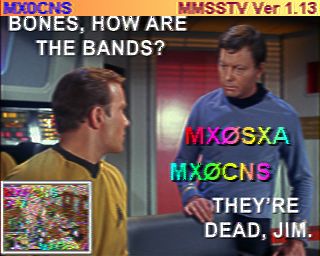 MX0CNS contacting MX0SXA via SSTV on 16th March 2019