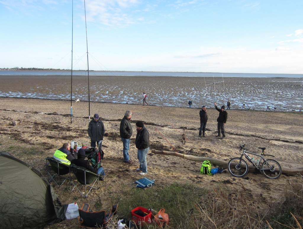 Long shot of three antennas