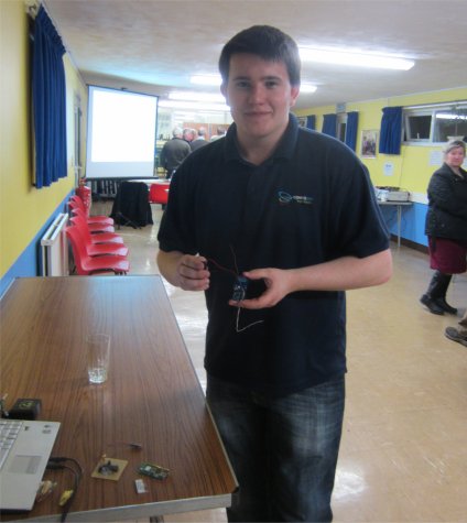 Chris M6EDF, showing his high altitude balloon kit