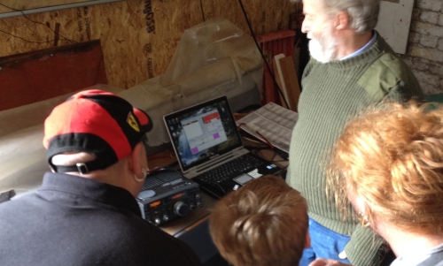 John M1DUC showing live reception of SSTV on 20m at Coalhouse Fort