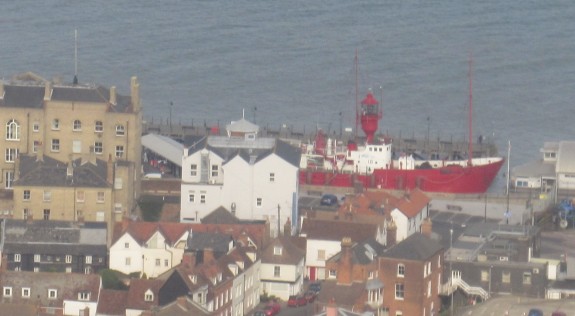 LV18 Light Vessel at Harwich, from the air