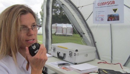 Sarah M6PSK, operating G100RSGB in Billericay, in August