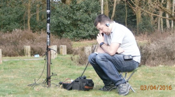 Charlie M0PZT working 40m at Galleywood Common