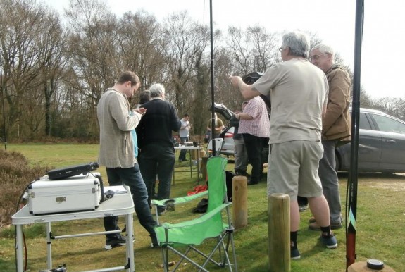 Some of the Essex Hams at the April 2016 Galleywood Common field event