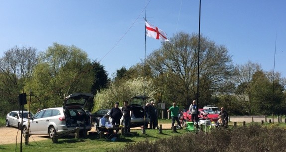 Flying the flag - St George's Day at Galleywood Common 24 April 2015