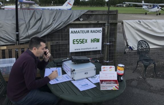 Charlie M0PZT putting out the first CQ call of the day as GB4EAA