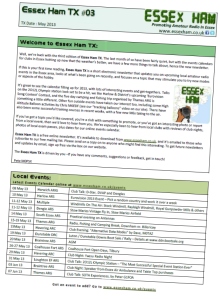 Essex Ham May 2013 Newsletter