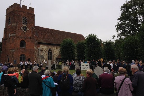 Start of the walk at St. Thomas Church