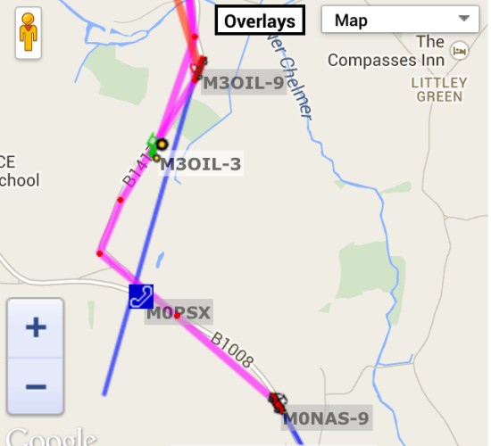 RAYNET APRS tracking of the 100km race