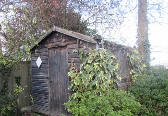 The Essex Ham shed, complete with APRS weather station