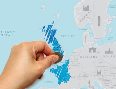 Scratchable map of Europe