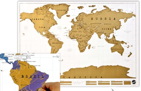 Scratchable map of the World