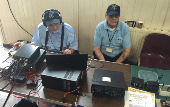 Dave G4AJY and Brian G7IIO, on-air as GX4RSE from the Canvey Community Archive event