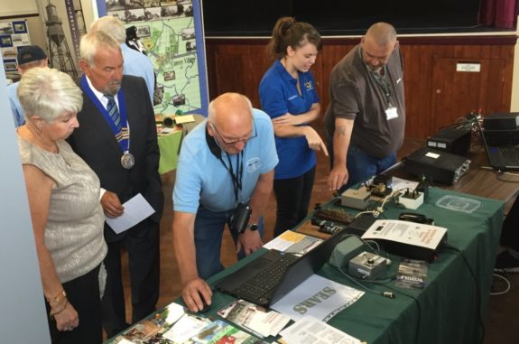 Explaining Amateur Radio at the Canvey Community Archives event in Sept 2016