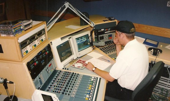 Example of a broadcast radio studio