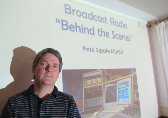 Pete M0PSX, talking broadcast radio