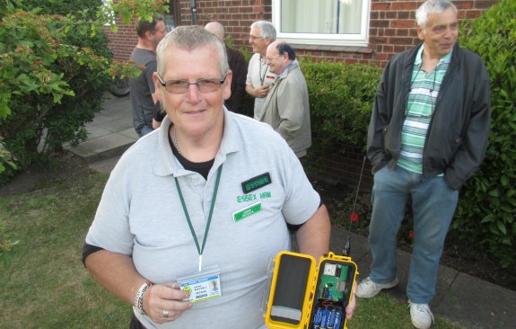 James 2E1GUA demonstrating the Essex RAYNET ARPS tracker