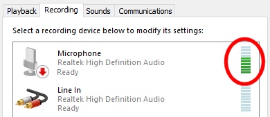 Check that audio is reaching your soundcard from your radio