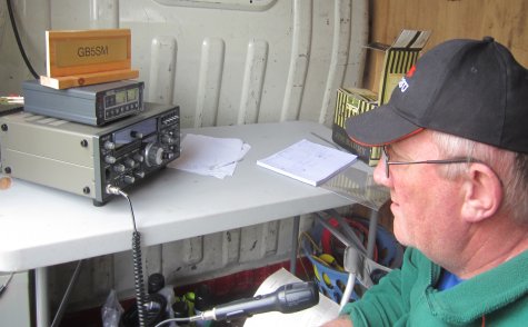 Mark M0IEO, operating HF at Stock Windmill in May 2013