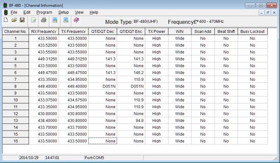 Baofeng BF-888S software interface 