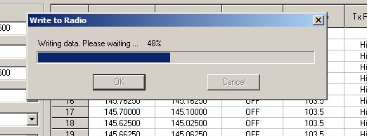 Writing memories to the Baofeng UV-3R