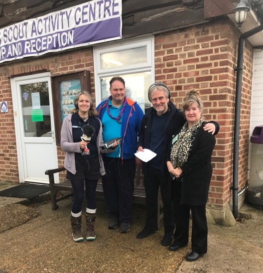 Liana, Derek M0SCE, Barry and Dorothy M0LMR at Belchamps - Oct 2019Barry from the BBC Essex Quest