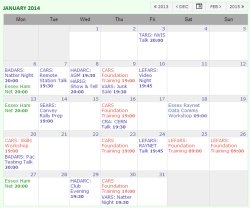 Essex Ham Events - Month View