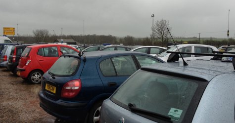 Parking at Cambridge Rally - Lots of aerials