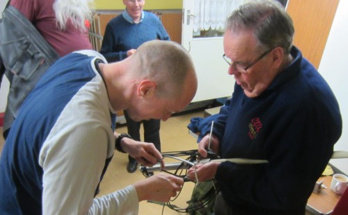 Bruce M0XBS fixing a missing radial