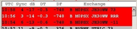 Date Modes: JT65 'short' QSO