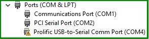 Windows Device Manager & a broken Prolific driver