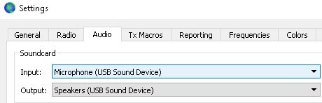 Checking the correct soundcard is being used by your digi-mode software