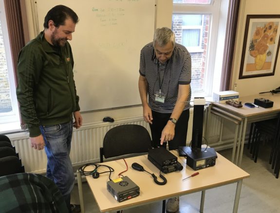 Ed G8FAX running through the Station Build Practical