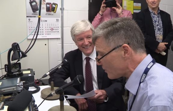 Lord Tony Hall, about to speak on G8BBC from New Broadcasting House