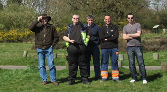 Essex Hams watching the flight of the drone