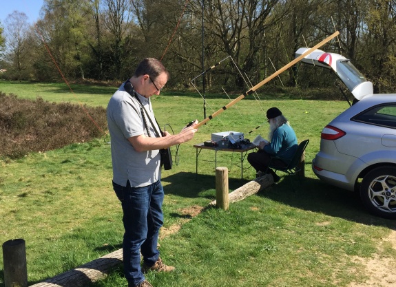 Steve M0SHQ working through the SO-50 amateur satellite