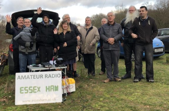 Some of the hardy Essex Hams for the final get-together of 2018