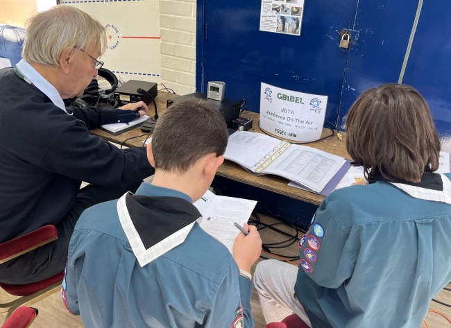 Mike, on the HF station, finding a gap during the contests