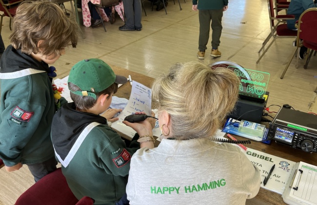 Dorothy helping youngsters get on-air on 2m