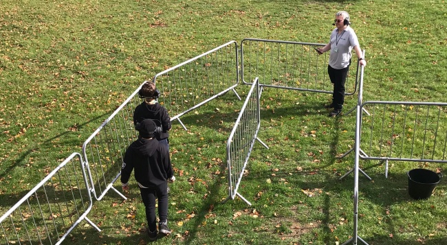 "Blindfold Radio Navigation" - The Outdoor Maze