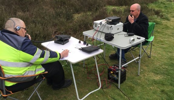 James and Bob on the air for St George's Day at Galleywood Commin