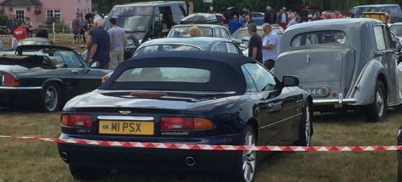 One of the cars on display - just one digit out!