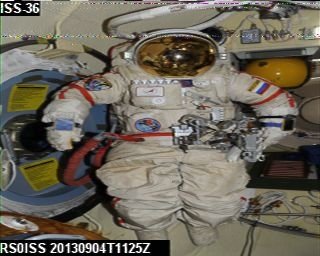 SSTV Image received from ISS 12:27BST 04 Sept 2013