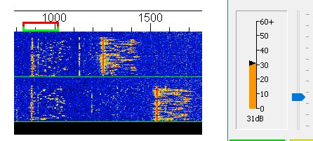 Good quality JT65 signals, and the WSJT-X incoming level control