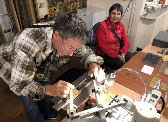 Jim and Glynis - "The Engravers" in action