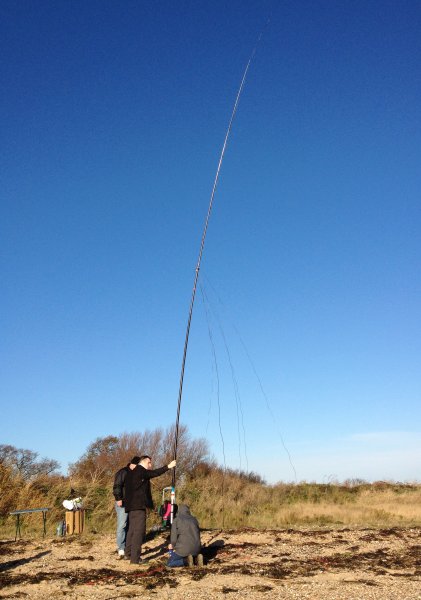 Lucy's pole, standing up well in the wind