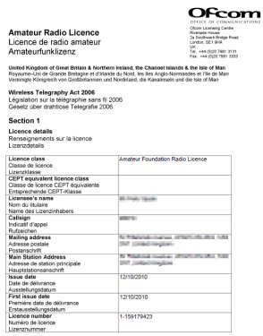 An Ofcom Foundation Licence