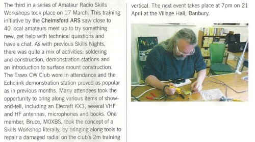 Skills Night Featured in Radcom May 2014