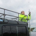 Gareth 2E0PSN de-rigging the mast at checkpoint 4