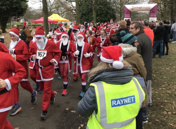 Start of the Santa Fun Run in December 2017